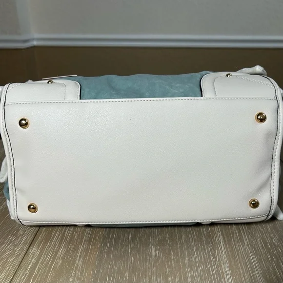 NWT Juicy Couture Dreamy Juicy Tote handbag daydreamer purse w wallet sage/white - Picture 8 of 15